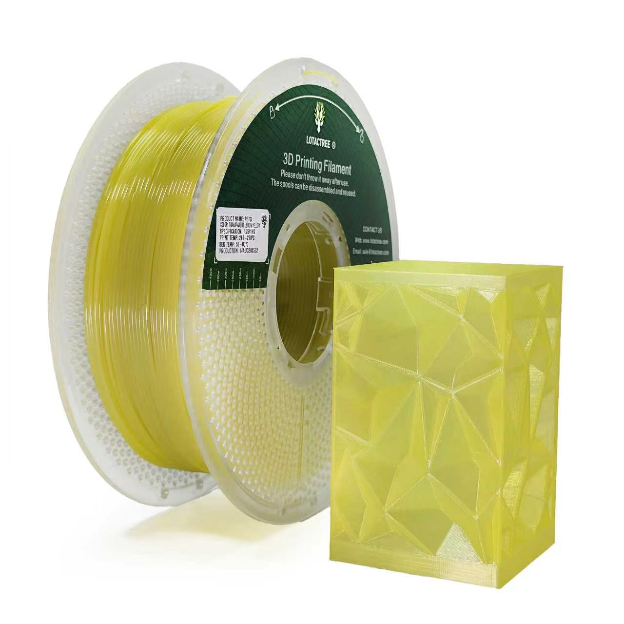 LOTACTREE PETG Transparent Lemon Yellow
