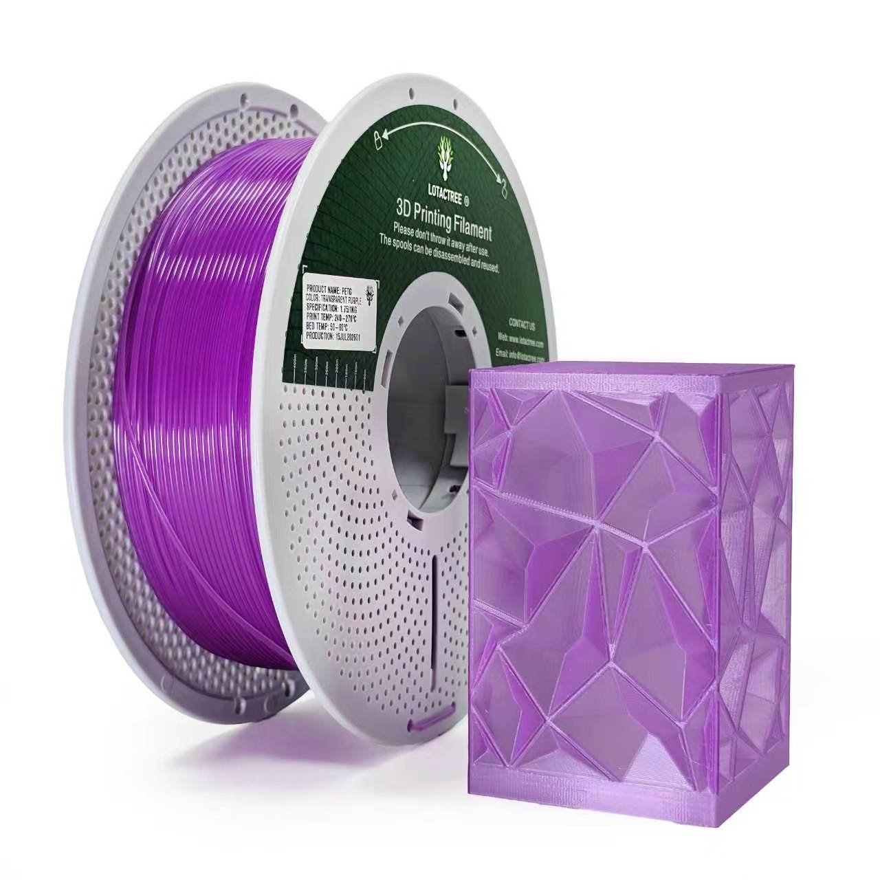 LOTACTREE PETG Transparent Purple